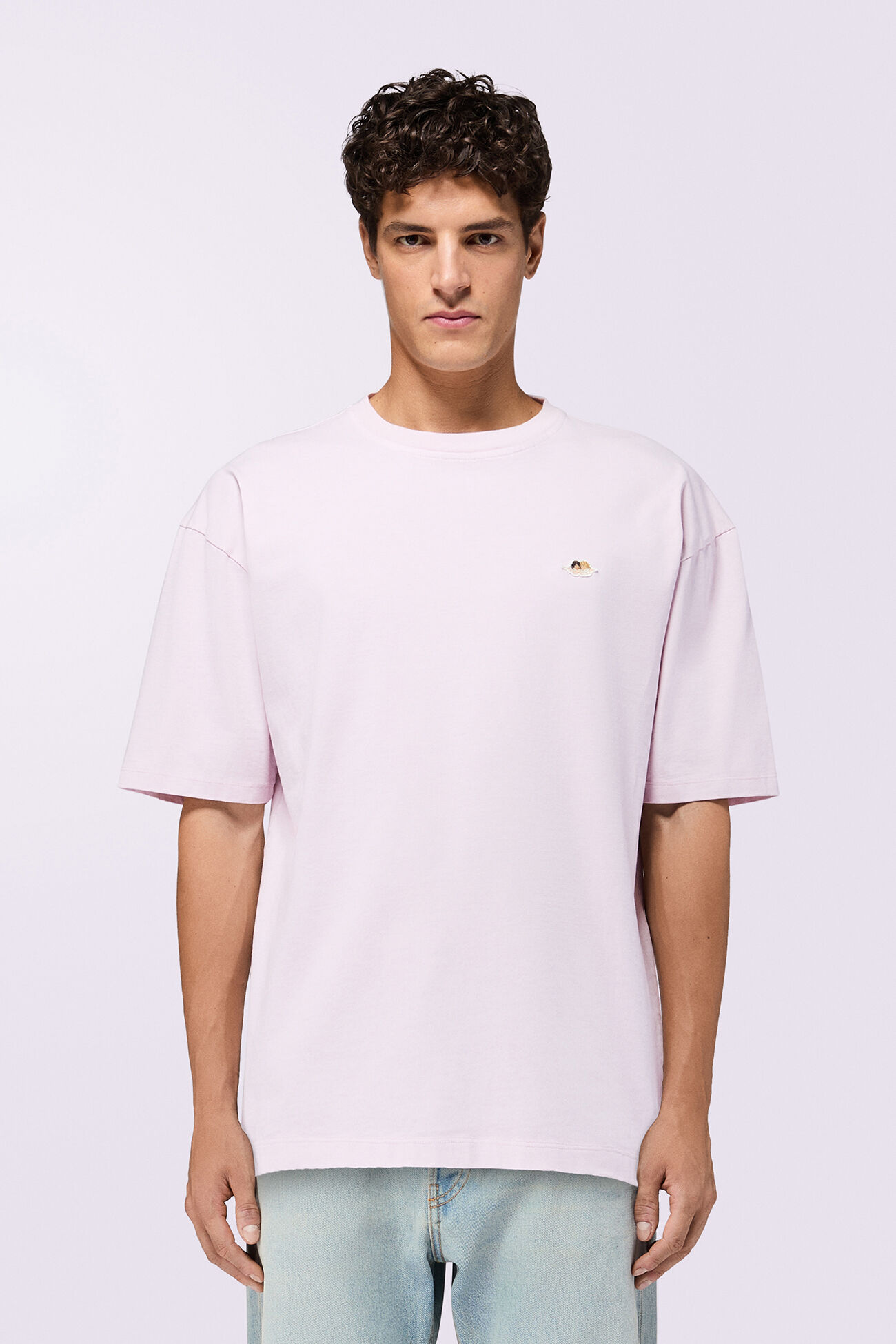 Angels Patch Relaxed T-Shirt Pink